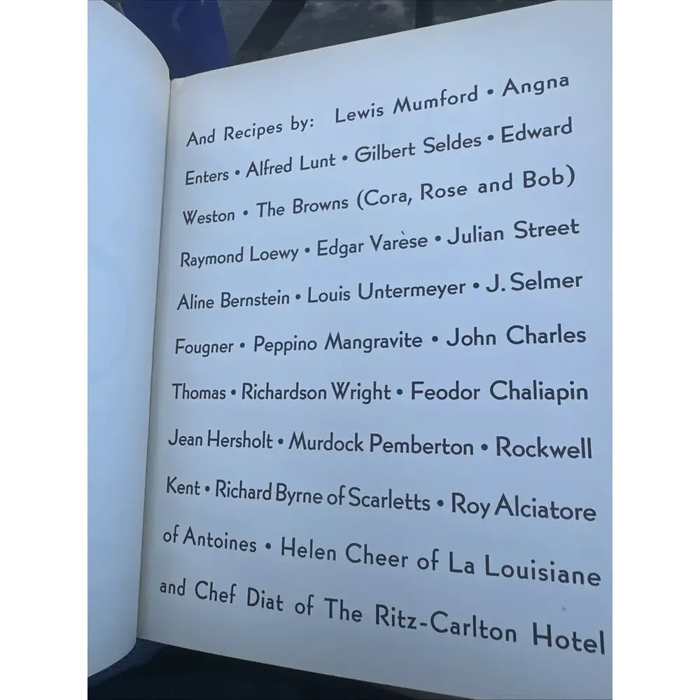 1949 MM Fit‎ For A King The Merle Armitage book of food edited By Raniel McGehee